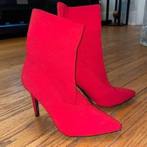Brash red booties size 7